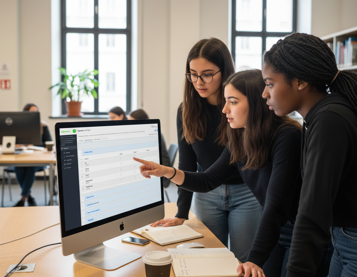 Studenti che utilizzano la piattaforma UniCandidate